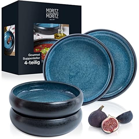 Moritz & Moritz SOLID 4x Suppenteller Steinzeug 19cm Cover