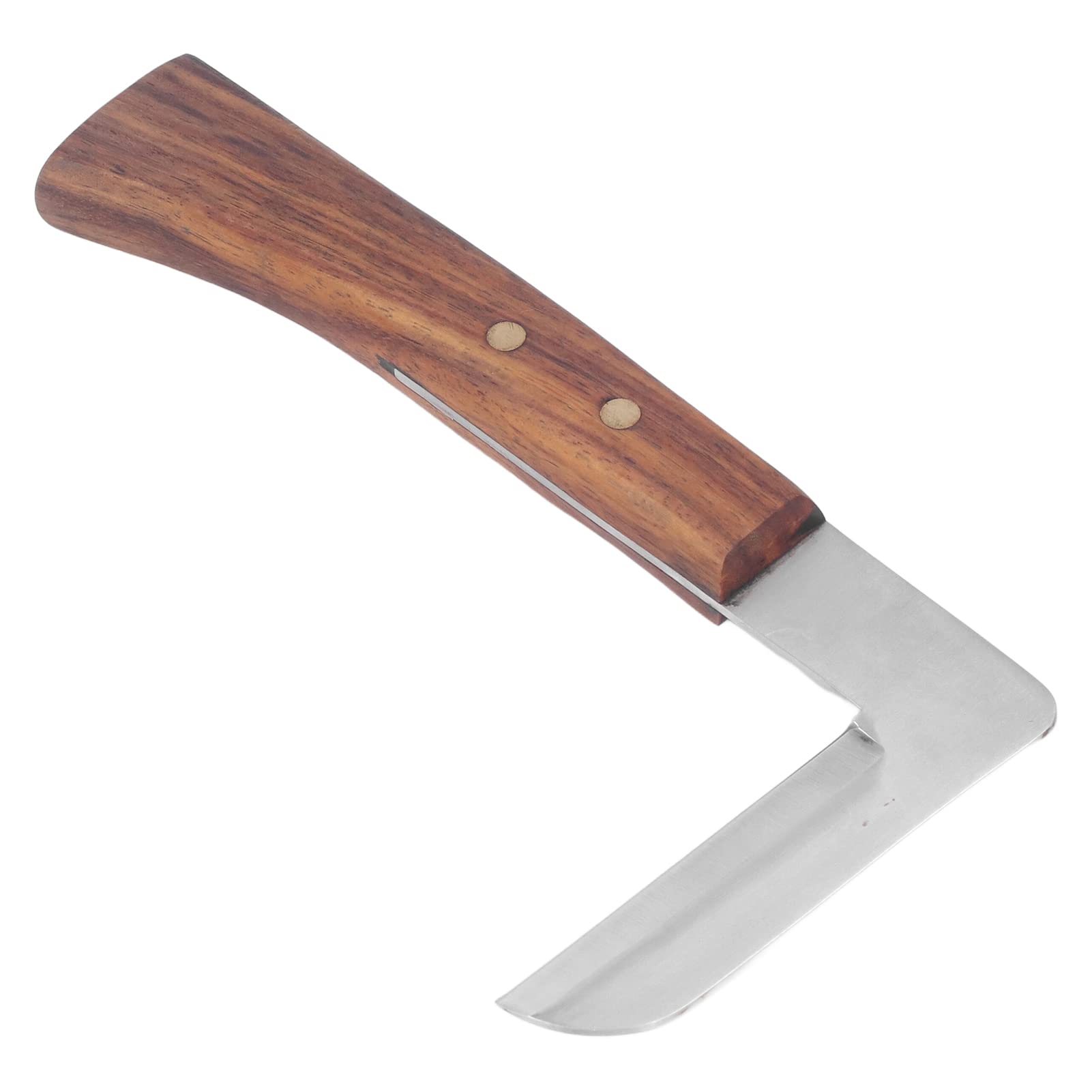 Haofy Hufmesser, Rechts-/Linkshand-Hufschneider, L-förmiges Hufschmied-Werkzeug mit Holzgriff für Pferde (einschneidig linkshändig)