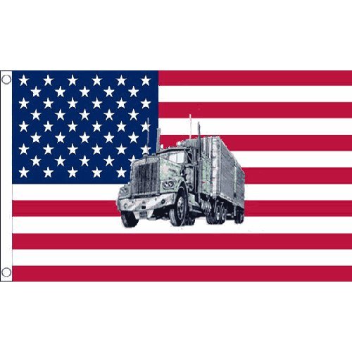 Flag Wholesaler USA Truck bandeira, unissexo, multicolorido, L