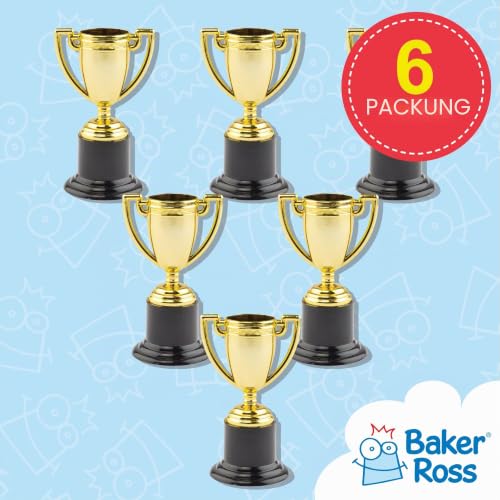 Baker Ross, goldfarbene Trophäen, P670, 6 Stück, für Kinder / Weihnachtsstrumpffüller / Preise / Spiele – Ansicht 2
