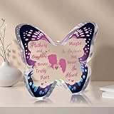 Gifts for Mom from Daughter Son, Delicate Mom Birthday Gifts - 4.9x3.5 IN Engraved Butterfly Gifts Home Decorative Signs - Mothers Day Thanksgiving Birthday Gifts for Mom Mother