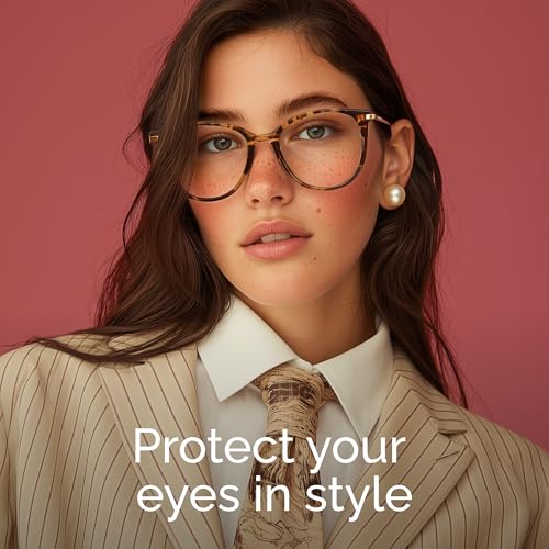 Gaoye Blue Light Glasses – Round Retro TR90 Frames with Spring Hinges & Amber Lens — view 6