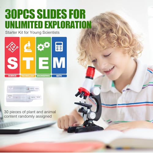 Image of 60 Pieces Prepared Microscope Slide Set with Specimens, Plant Animal Cell Science Education Microscope Slides for Bioscience Labs