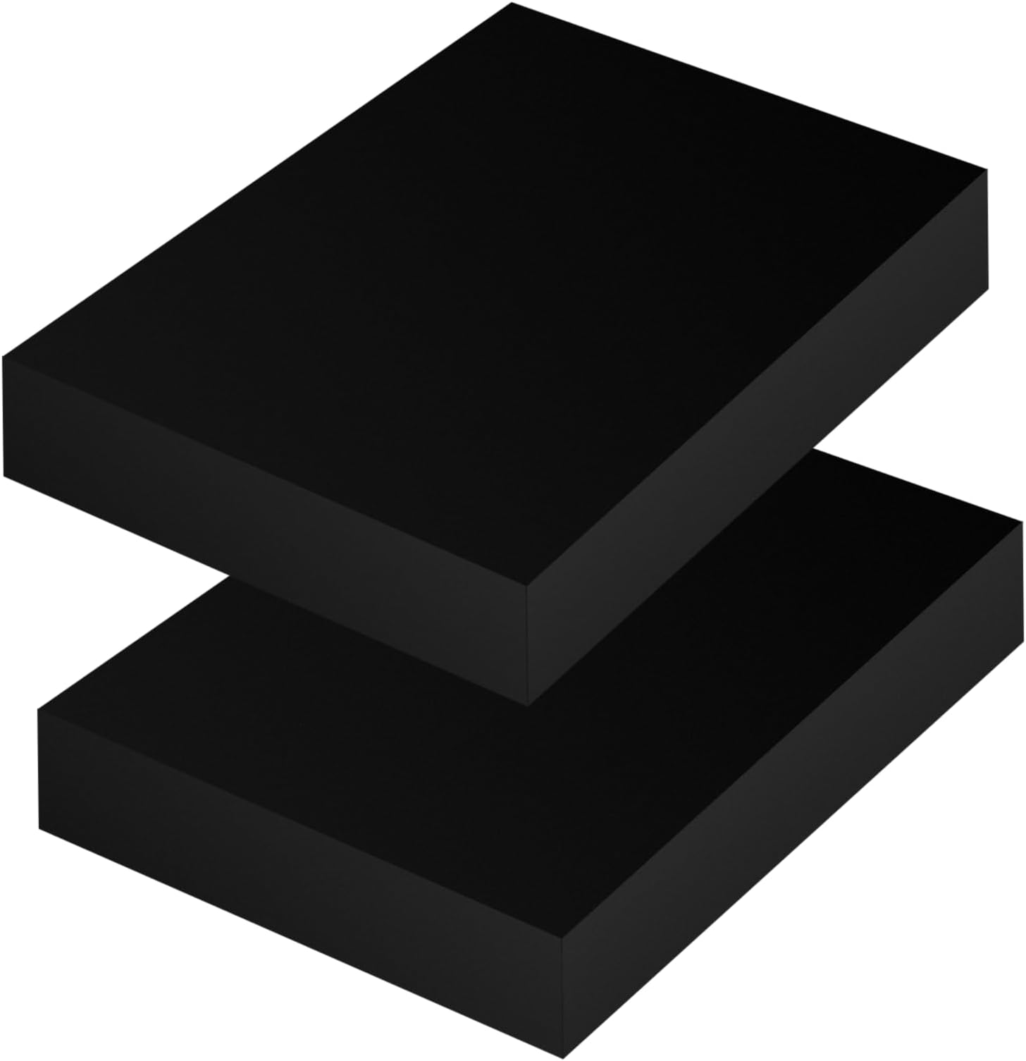 Black HDPE Block Plastic Sheet High Density Polyethylene Rectangular Solid Tapping Block High Density Sheet for DIY Projects (3/4 x 3 x 3-1/2'', 2 Pcs)
