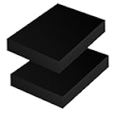 Black HDPE Block Plastic Sheet High Density Polyethylene Rectangular Solid Tapping Block High Density Sheet for DIY Projects (3/4 x 3 x 3-1/2'', 2 Pcs)
