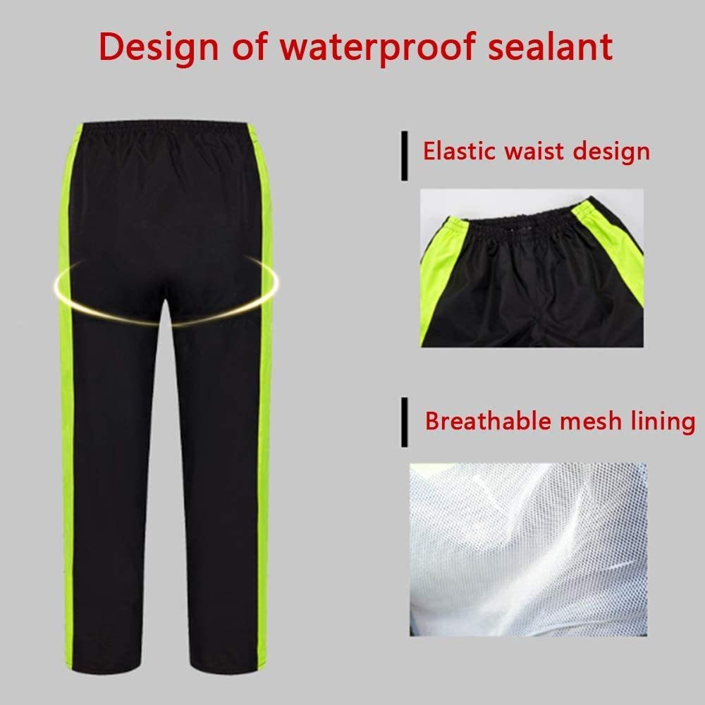GDDO Combinaison de Pluie pour Hommes Femmes vêtements de Pluie Veste Pantalon Ensemble étanche Haute visibilité Coupe-Vent à Capuche imperméable Travail Moto Golf pêche