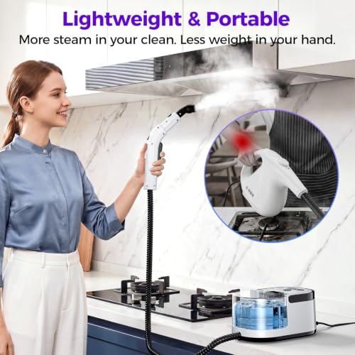 Image of Handheld Steam Cleaner, Portable Deep Cleaning Steamer for Multi-Surface