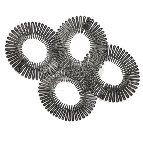 4 x Black Flexi Combs / Shark Combs / Hair Combs by Chelsea Jones