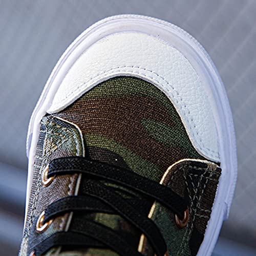 Julymens Unisex Kids High Top Canvas Shoes Camouflage Hook&Loop Casual Sneakers2