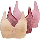 Sujetadores de balcón para mujer, sujetadores acolchados con aros, súper cómodos, suaves, elásticos y cómodos para mujer, sujetadores para dormir para bustos grandes, sujetadores para mujer, sin aros,