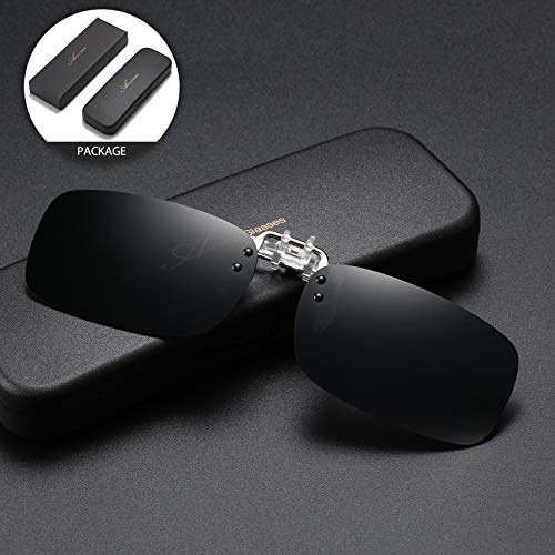 Polarized Clip On Sunglasses,Transparent Flip,Unisex,1.00mm Thickened Lenses2