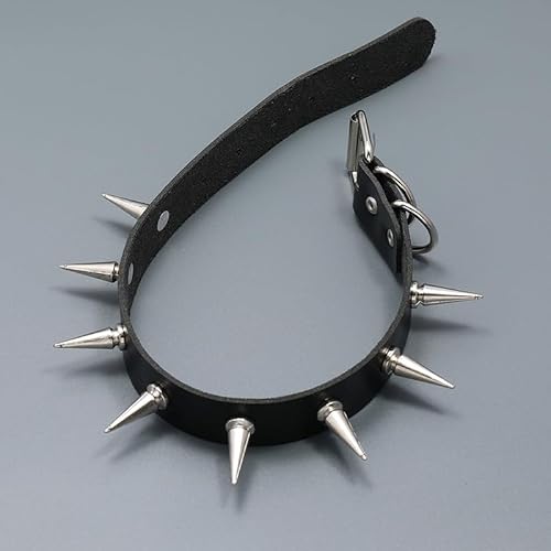 Rftwxhpn Black Spiked Leather Choker Collar Necklace For Women Gothic Punk Pu Chokers Necklaces Halloween Costumes Cosplay Accessories thumb #3