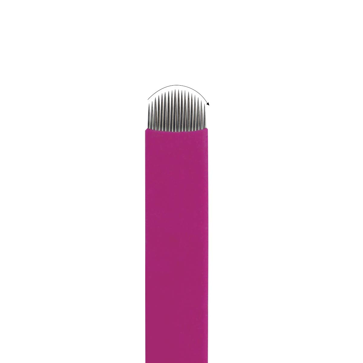 50 piezas Rosa Agujas de Microblading Nano 0.18mm Maquillaje permanente 18U 12 Slope 14 Slope (18U)
