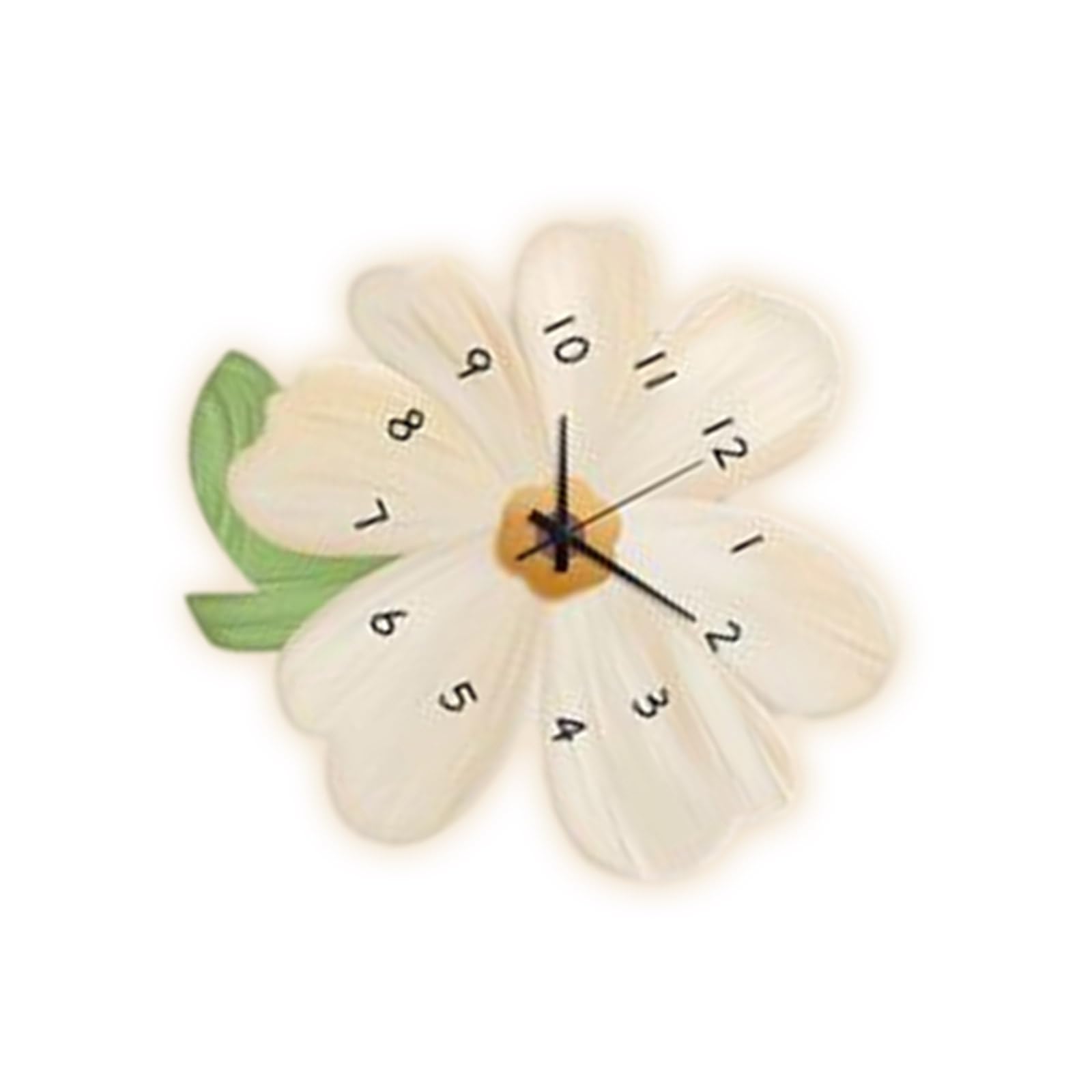 Tsophreniq Unique Pattern Wall Clock Battery Operated Accurate Sweepings Movement Time Display Flower Decors