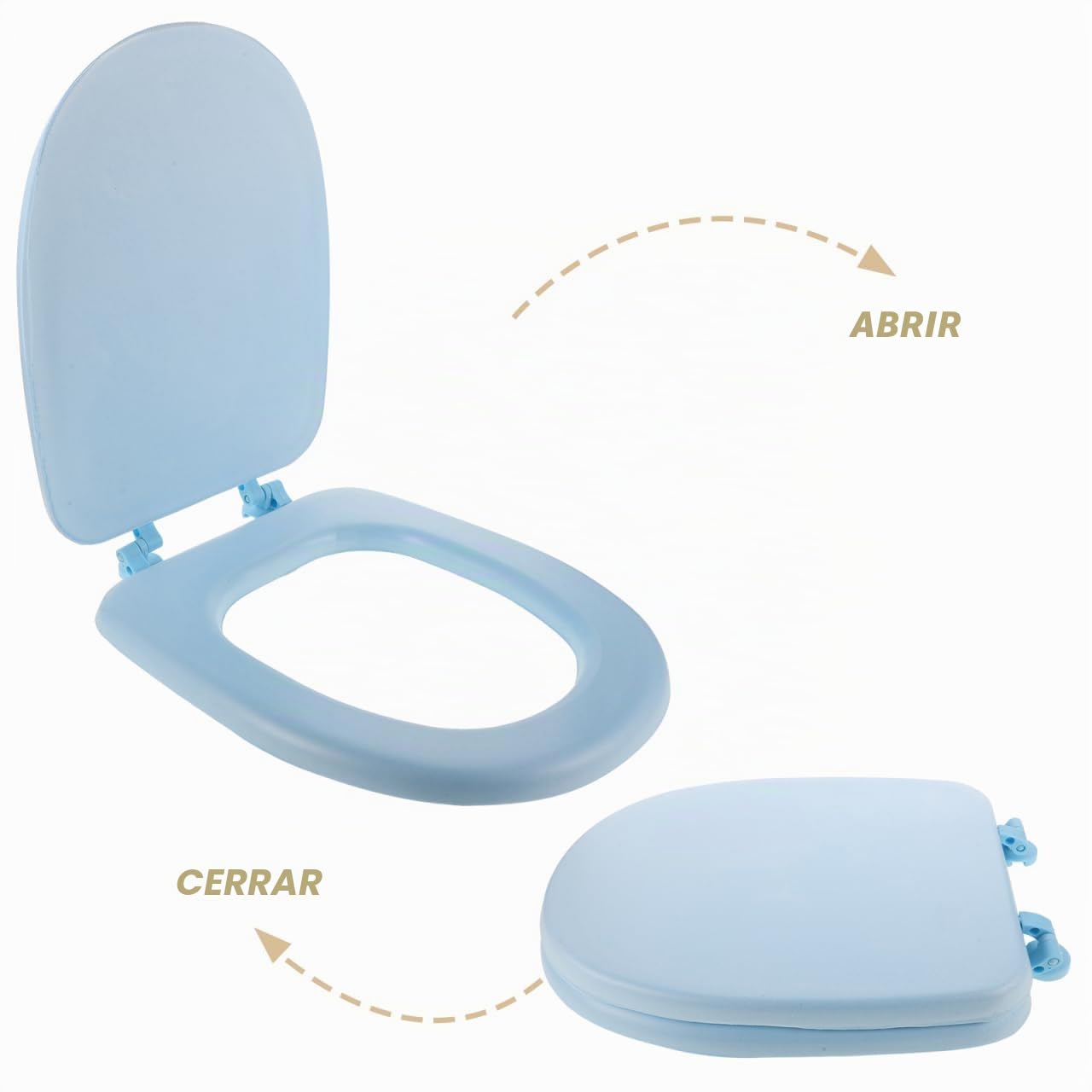 Artibetter Tapa De Inodoro Universal De Espuma Resistente Al Desgaste Fácil De Limpiar Asiento De Repuesto 17.32X13.18X1.77 Pulgadas Para Baños Domésticos