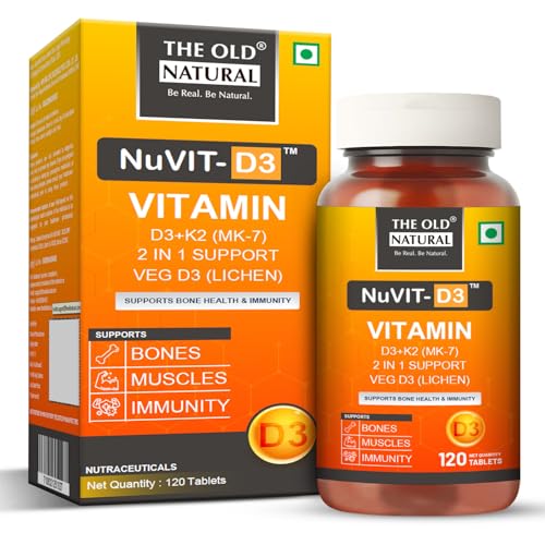 price history - Nuvit-D3 Vitamin D3 K2 Supplement | Vitamin K2 MK7 To Support Bone & Heart Health | Veg D3 - Lichen - 120 Tablets