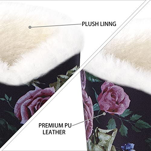 Image of Plush Fluffy Lined Anti-scratch Eyeglasses Holder Protective Glasses Stand Case
