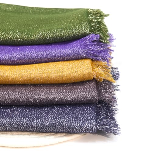 Extra Large Shimmer Sparkle Viscose Hijab for Women, Fancy Lightweight Muslim Head Scarf for Wedding Party2