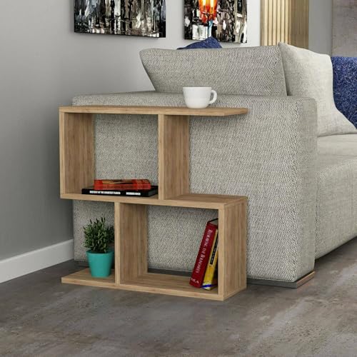 Dmora Polyh Coffee Table, Low Coffee Table, Magazine Rack for Sofa, Living Room Shelf, 60 x 20 x 60 cm, Oak Dmora Polyh Coffee Table, Low Coffee Table, Magazine Rack for Sofa, Living Room Shelf, 60 x 20 x 60 cm, Oak