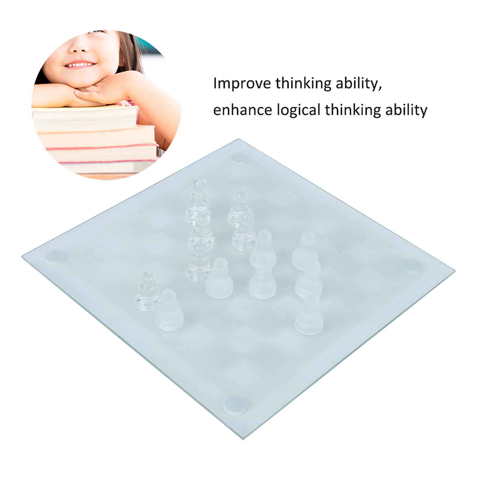 Amazon | クリスタルガラスチェスセット、25x25cmインターナショナル