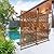 Stunning Outdoor & Indoor Metal Privacy Screen - 6 Feet Tall. A Freestanding Partition for Deck, Balcony, Patio. Luxurious Modern Gold. Privacy for Lawn & Garden