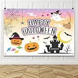 Qinunipoto ハロウィン 背景布 1.8x1.2m 幽霊 パンプキン 背景 子供 ハロウィン 飾り 撮影布 撮影用 バックグラウンド 写真 撮影 Halloween Backdrop パーティーの装飾 ポリエステル製