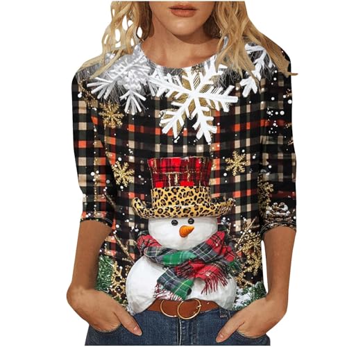 Christmas Shirts for Women Outfits My+Orders Placed Recently by Me Womens Christmas Shirt Outfit 3/4 Sleeve Tops