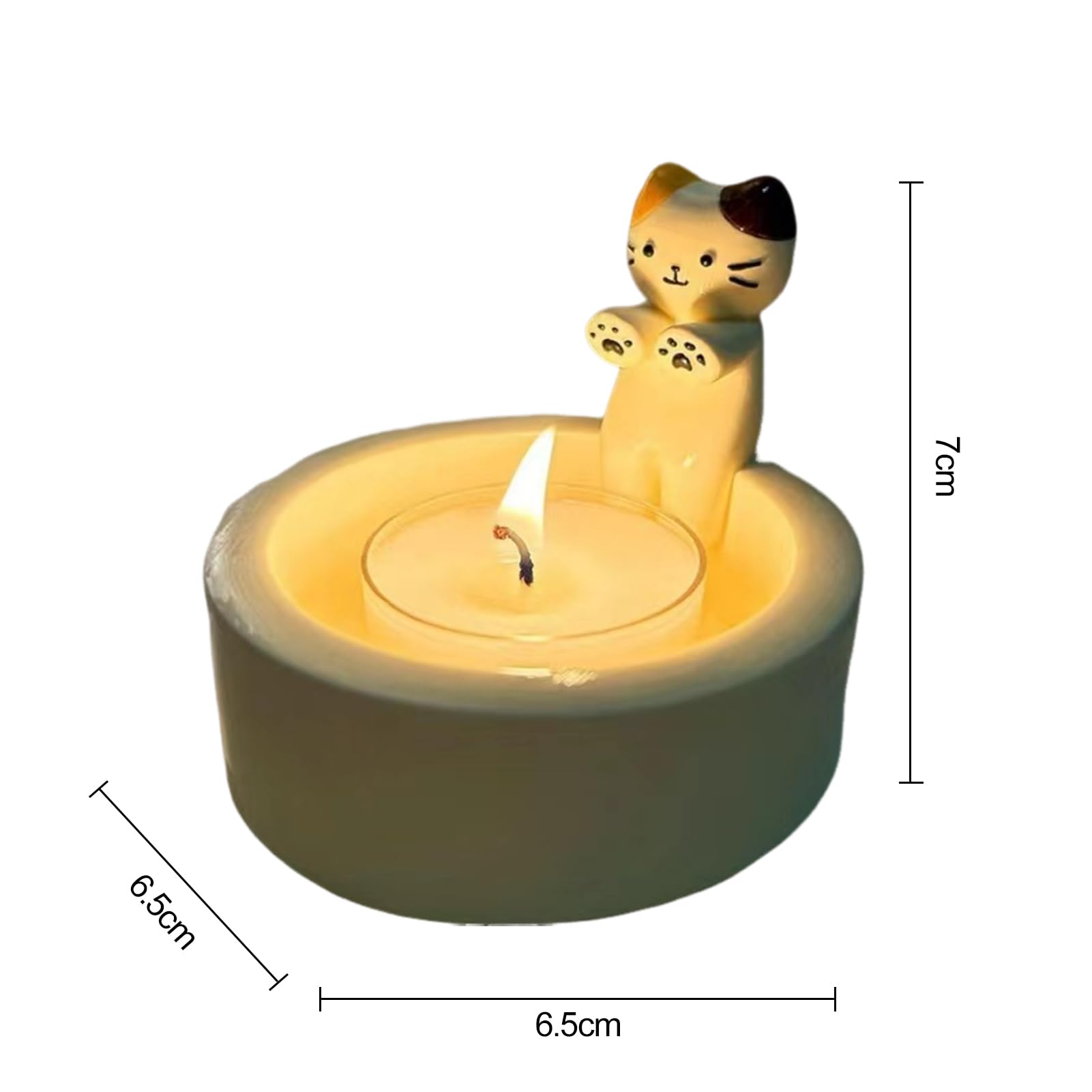 Portacandele a forma di zampa di gatto, divertente portacandele a forma di gattino, decorazione da tavolo fatta a mano, regalo per gli amanti dei gatti