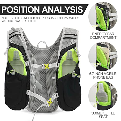 Hydration Pack Backpack,IX INOXTO Running Hydration Vest with 1.5L ( 50 oz) Water Bladder for Men Women,Lightweight Water Backpack for Hiking Cycling Climbing Camping - Image 6