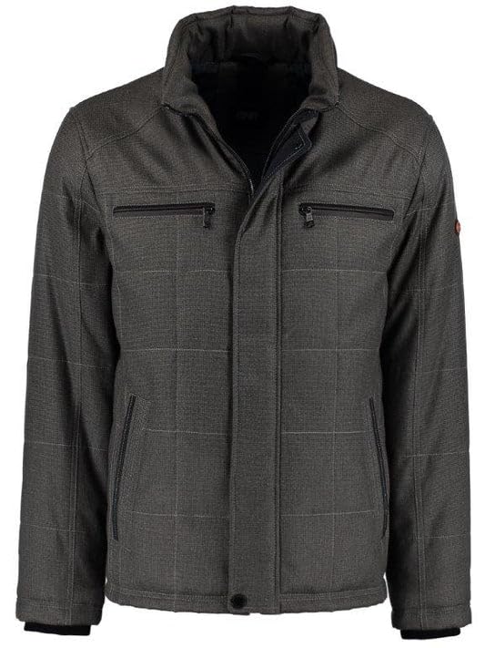 Image of Hue & Hide Understated Elegance: Smoke Grey Men's Jacket - Classic Sophistication for Modern Gentlemen