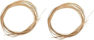 YARNOW 2 Rolos De Cesta Tecida Palhetas De Bambu Para Tecelagem De Cesta Tira De Bambu Faça Você Mesmo Bobina Plana Materiais Feitos À Mão Material Modelo Fragmentos De Bambu Materiais