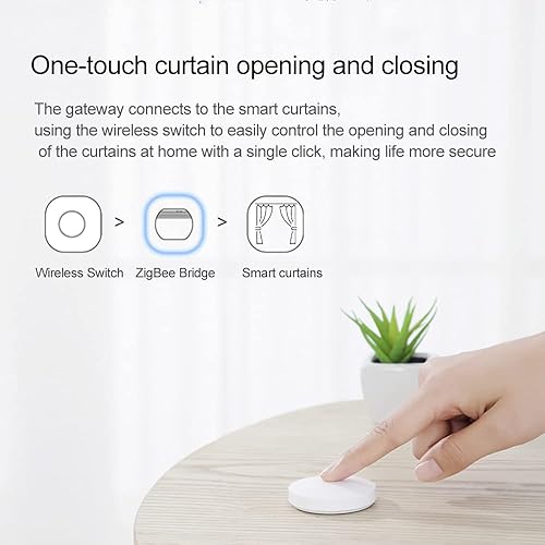 Miniatura 4 de QIACHIP Zigbee Botón de control remoto inalámbrico, compatible con enlace de escena, requiere QIACHIP ZigBee Bridge Hub