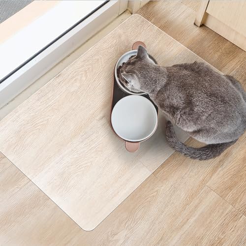 FURKIT Clear Frosted Floor Mat, PVC Durable Anti-Scratch Floor Mat (24