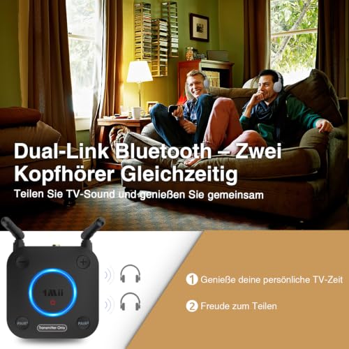 1Mii B06TX Bluetooth Transmitter für TV mit aptX Low Latency und aptX HD – Ansicht 3