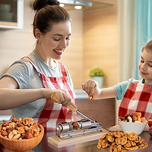 Schiaccianoci, Noce Pinze, Noce Cracker, Schiaccianoci in Metallo, Schiaccianoci con Impugnatura Antiscivolo Manico, Nut Sheller Tool per noce, pecan, mandorle, pistacchi, Nutcracker Tool for Nuts - immagine 6