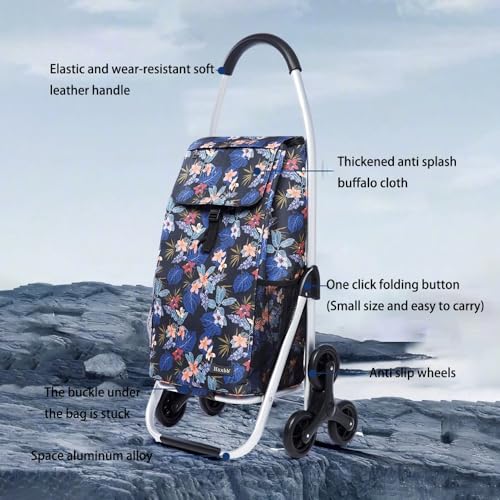 Carrito de compras plegable portátil con ruedas miniatura 3