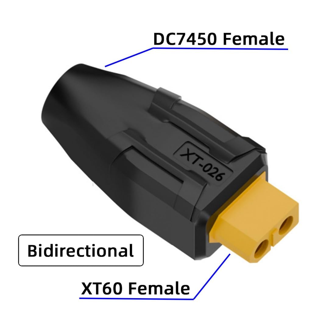 chenyang XT60 to DC Adapter,DC 7.4x5.0mm Female to XT60 Female Bidirectional Charging Conversion Adapter for Aircraft Model/Car Model/Remote Control Toy/Battery Charger