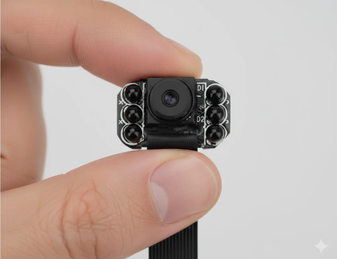 Mini Telecamera WiFi di Sorveglianza con Sensore di Movimento, Infrarossi con Batteria, Controllo da Smartphone, Visione Notturna Microcamera visione notturna 1080P