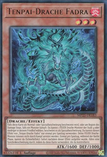 Tenpai-Drache Fadra MP25-DE183 Ultra Rare Deutsch Boosterfrisch 1. Auflage - 2025 Mega-Pack Tin - mit ReCollectibles-Versandschutz - für Yu-Gi-Oh!