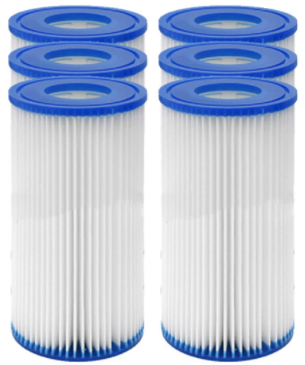 YanBan Filtres de Rechange de Type A/C compatibles avec Best-Way 58012 la Cartouche filtrante, Lot de 6 filtres de Pompe de Piscine pour Best-Way de Type Cartouches filtrantes