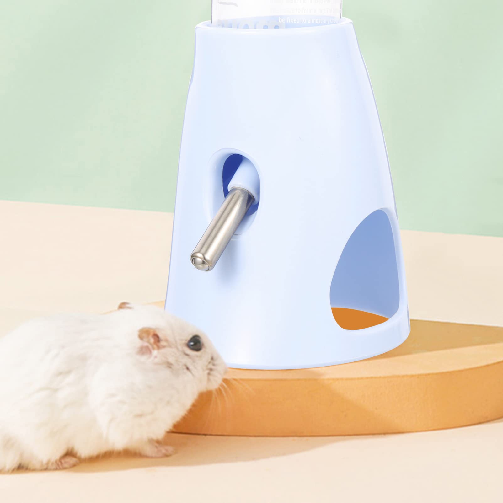 POPETPOP Hamster Water Bottle Leakproof Vertical Feeder Chinchilla Bottle Holder Daily Waterer for Small Pets