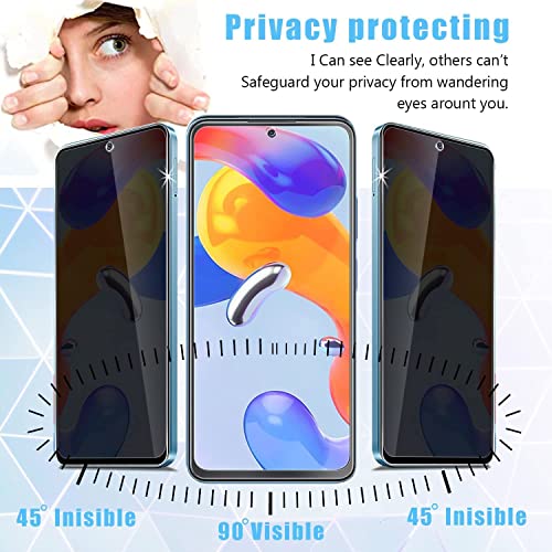 Image of Anti-Spy Privacy Tempered Glass Screen Protector Compatible For Xiaomi Note 10 Pro /Note 10 Pro Max Cellphone (Black,Pack Of 1) Full Coverage Screen Guard With Easy Installation Kit