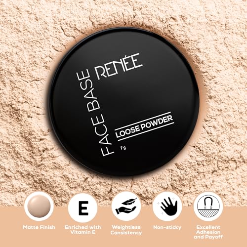 Image of RENEE Face Base Loose Powder - Warm Beige 7gm, Weightless Matte Finish, Enriched with Vitamin E, Non-Sticky, Excellent Payoff, for all skin types.