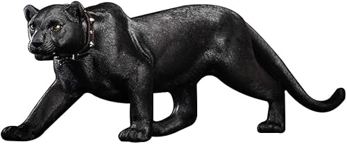 Decoraciones de leopardo de resina, decoración del hogar, estatua de pantera negra para escritorio, poliresina duradera con detalles intrincados
