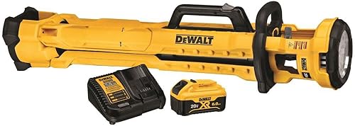 DEWALT Kit de luz de trabajo LED inalámbrica de 20 V MAX y base de trípode con batería y cargador incluidos (DCL079R1)
