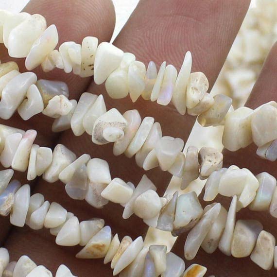 Perles opale d'Australie chips naturelles 36 inches pour fabrication bijoux DIY