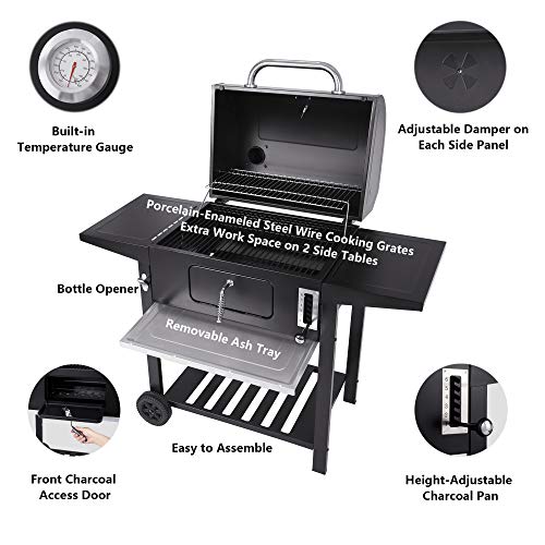 Royal Gourmet CD1824AC 24 Inch Charcoal Grill Bbq Outdoor Picnic thumb #4