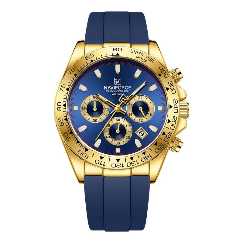 NAVIFORCE Men Chronograph Sports Silicon Strap Quartz Watch -NF8054 (B0D62R821Y) Amazon Price History, Amazon Price Tracker