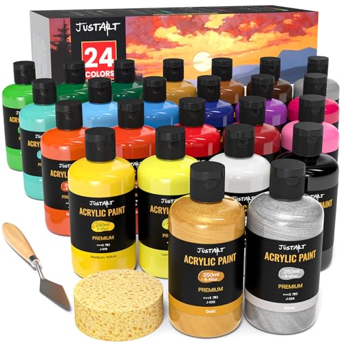 JusArt 24 Colors Acrylic Paint...