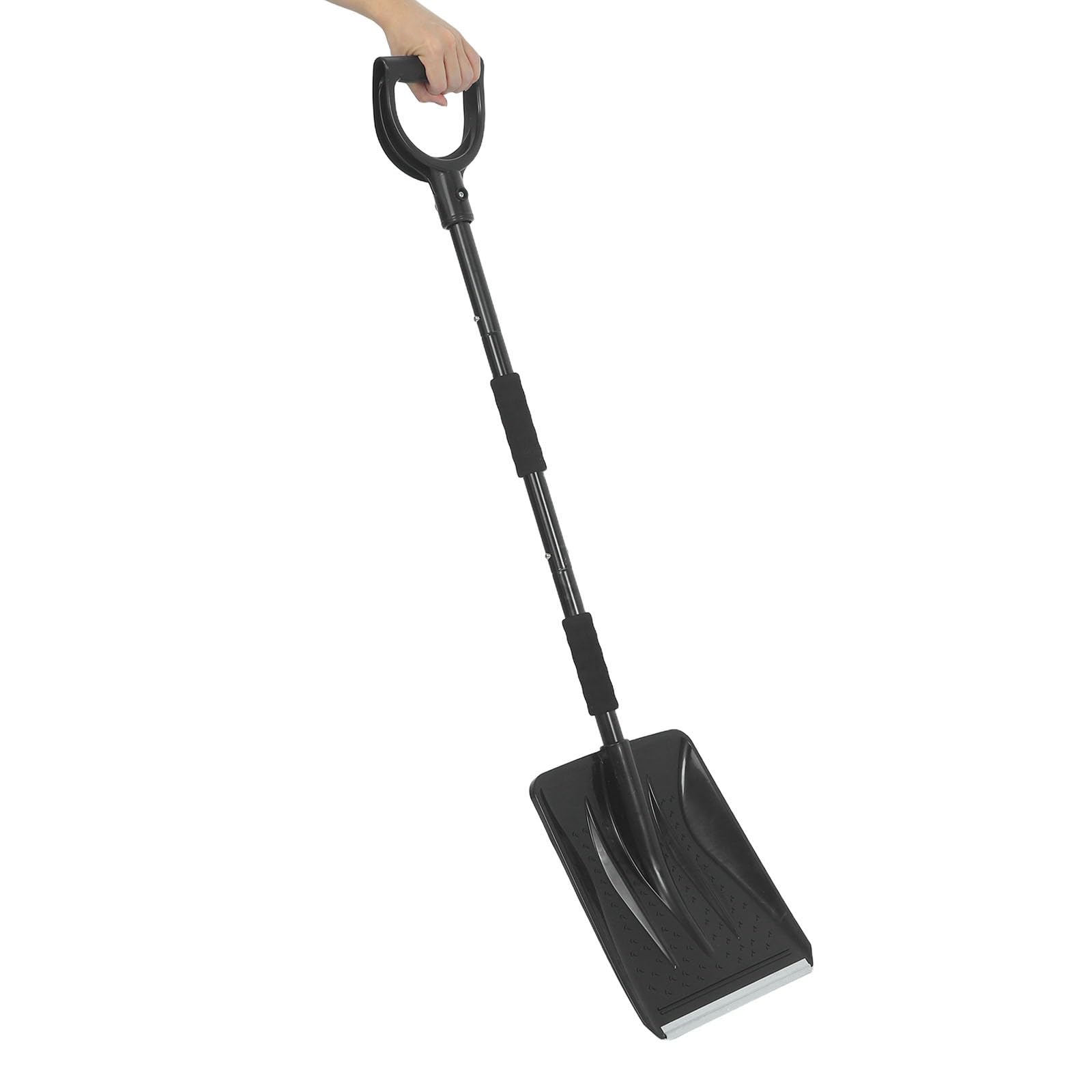 Pala da neve staccabile per vialetto, spargineve portatile con manico ergonomico, pala in acciaio inossidabile per emergenze invernali